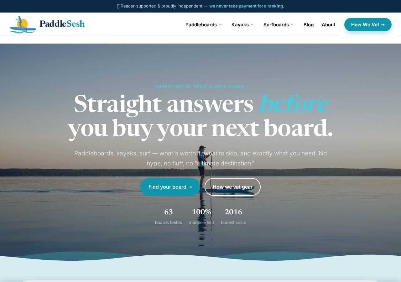 Content-driven site screenshot