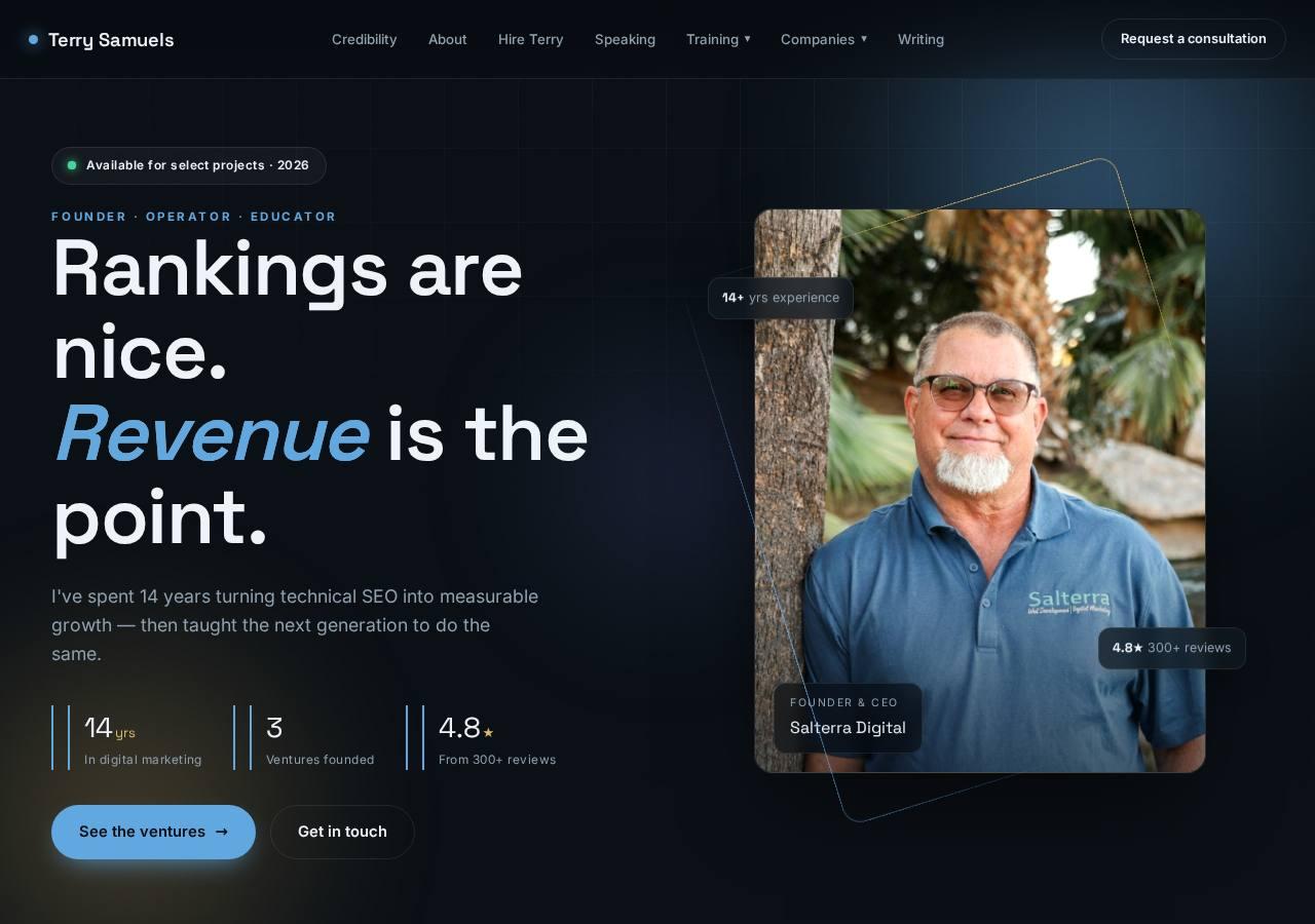 Personal-brand site screenshot